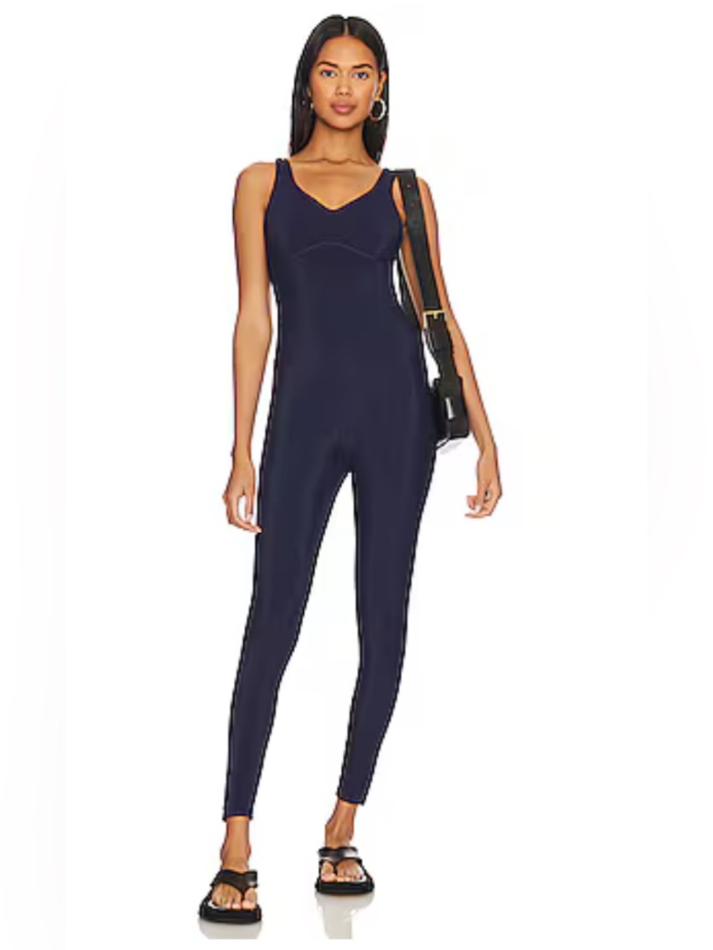 BEACH RIOT Sport Rosalie Catsuit In Marine Navy Womenโs Size Small NEW $188